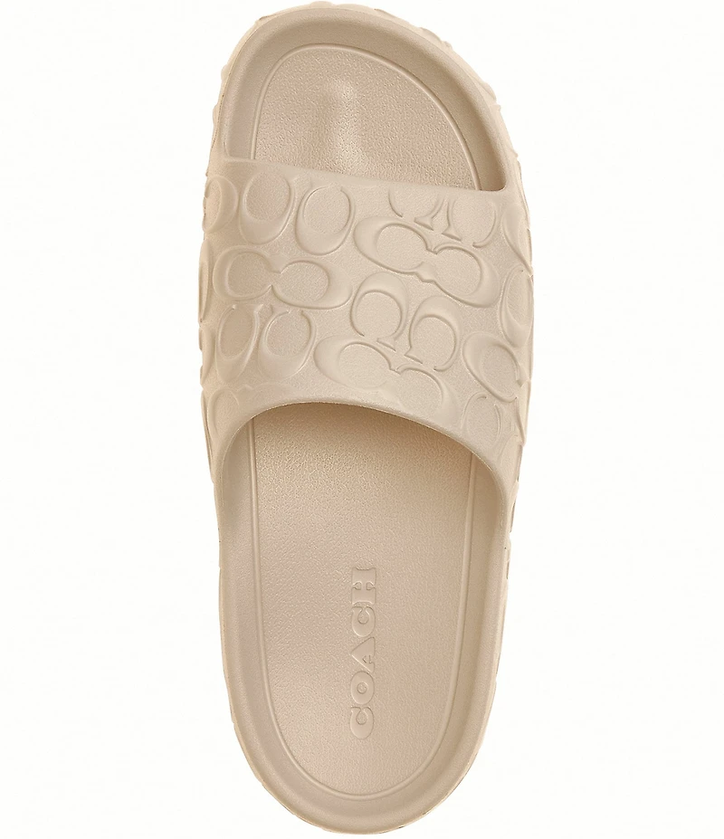 COACH Men's Bay Logo Pool Slides