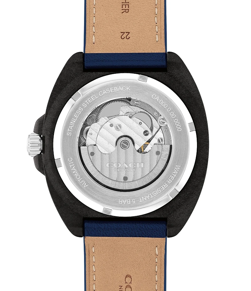 COACH Men's Charter Automatic Leather Strap Watch