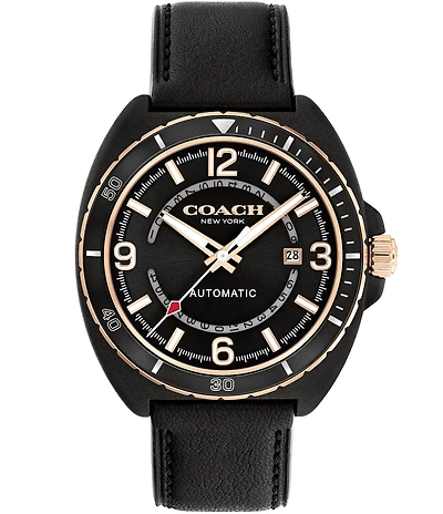 COACH Men's Charter Automatic Leather Strap Watch