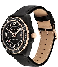 COACH Men's Charter Automatic Leather Strap Watch