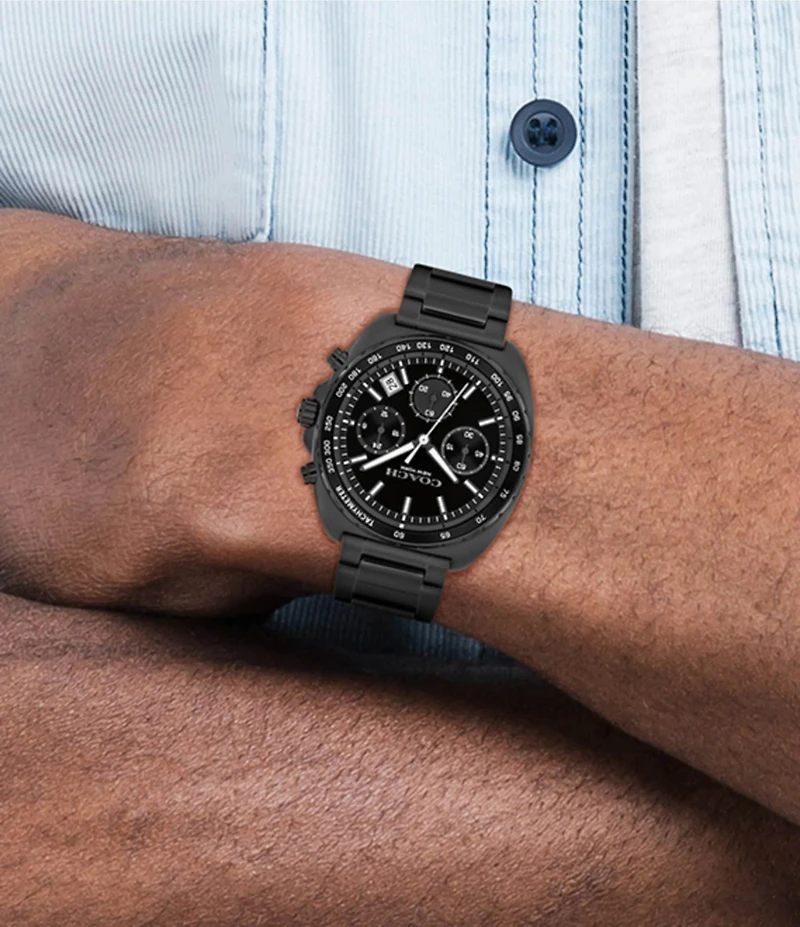 COACH Men's Charter Quartz Chronograph Stainless Steel Bracelet Watch