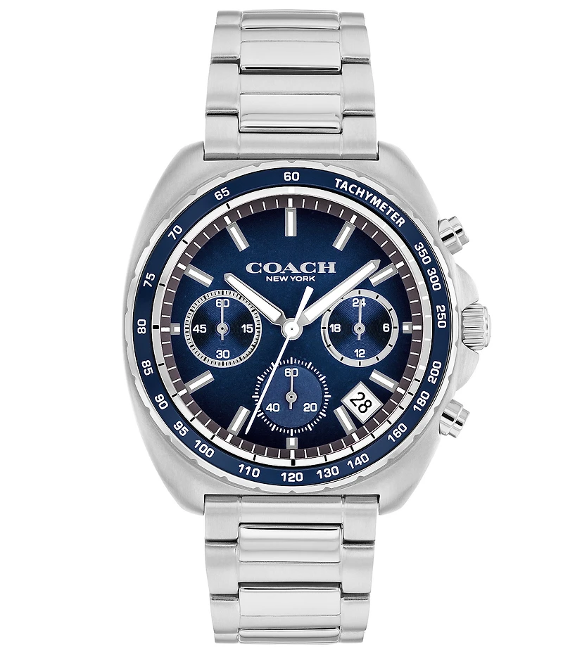 COACH Men's Charter Quartz Chronograph Stainless Steel Bracelet Watch