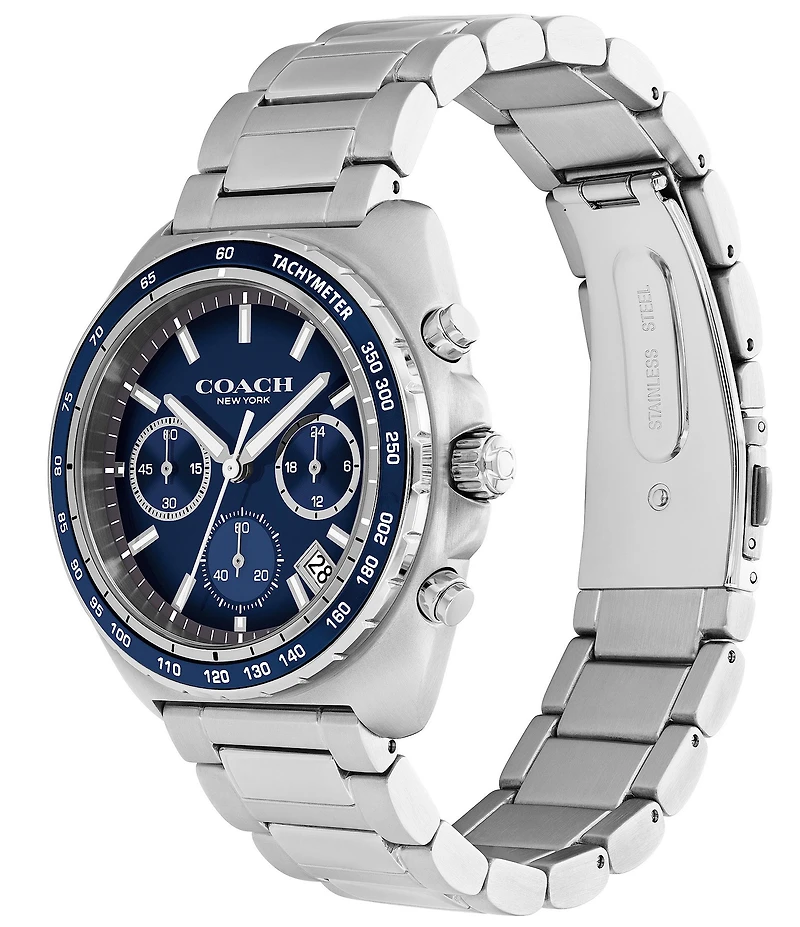 COACH Men's Charter Quartz Chronograph Stainless Steel Bracelet Watch