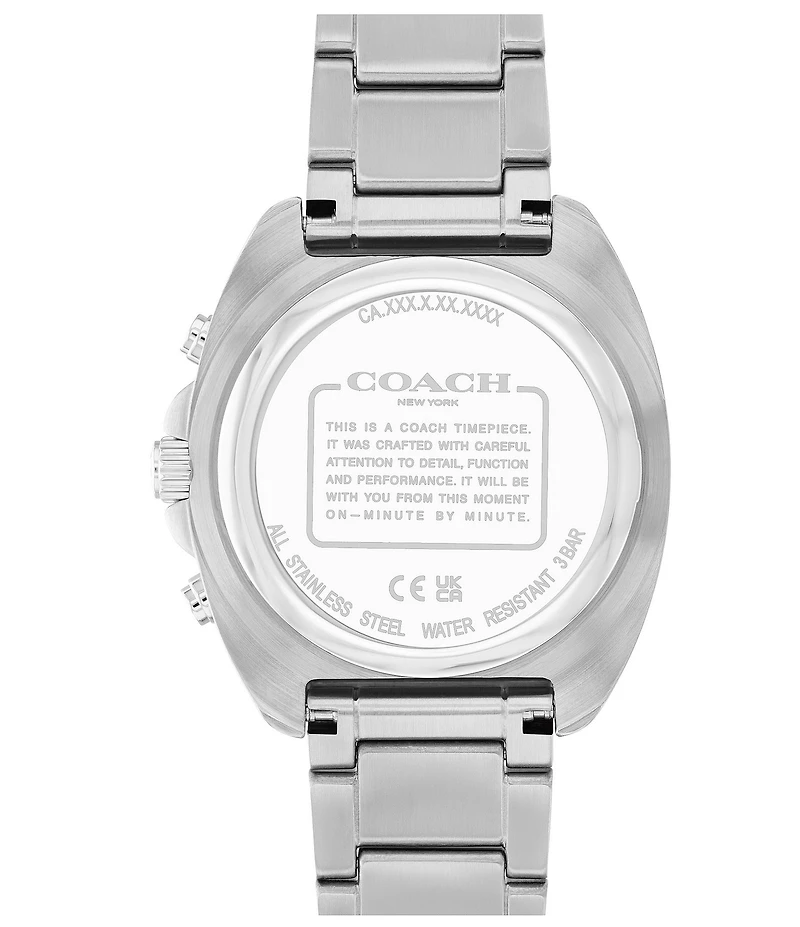 COACH Men's Charter Quartz Chronograph Stainless Steel Bracelet Watch