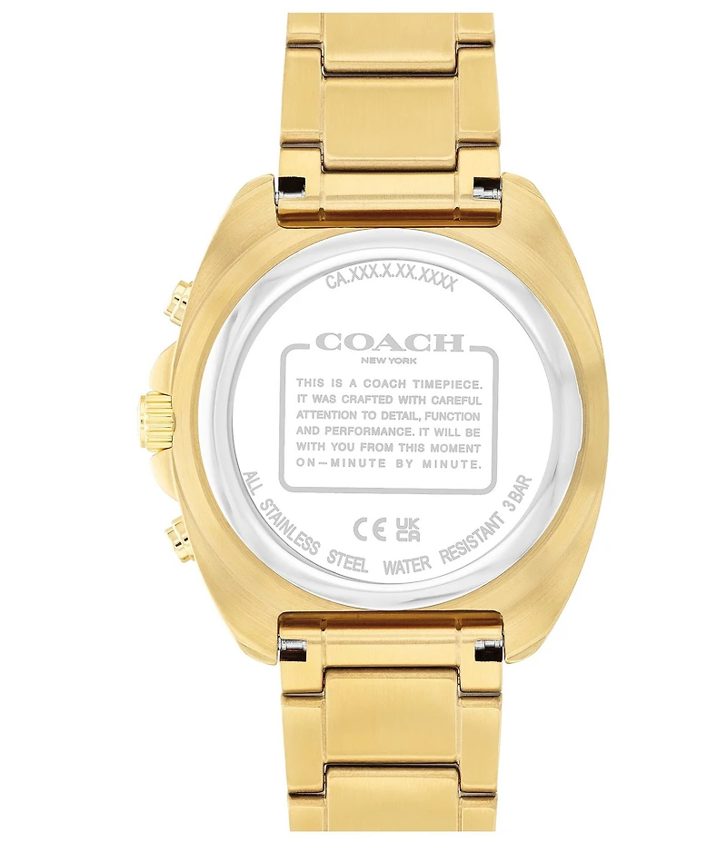 COACH Men's Charter Quartz Chronograph Stainless Steel Bracelet Watch