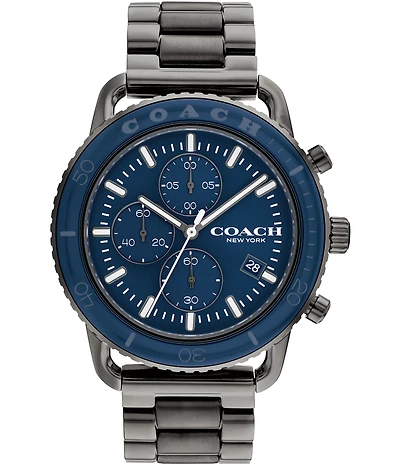 COACH Men's Cruiser Quartz Chronograph Grey IP Bracelet Watch