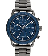 COACH Men's Cruiser Quartz Chronograph Grey IP Bracelet Watch