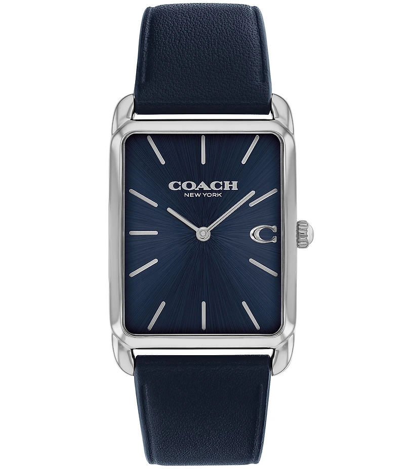 COACH Men's Elliot Quartz Analog Leather Strap Watch