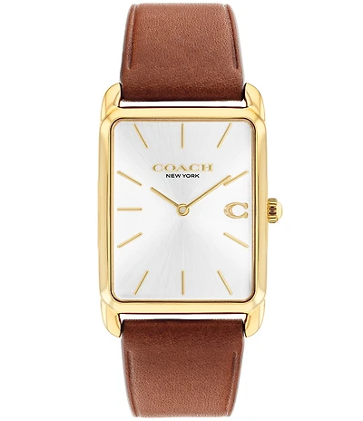 COACH Men's Elliot Quartz Analog Leather Strap Watch