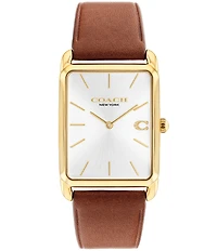 COACH Men's Elliot Quartz Analog Leather Strap Watch