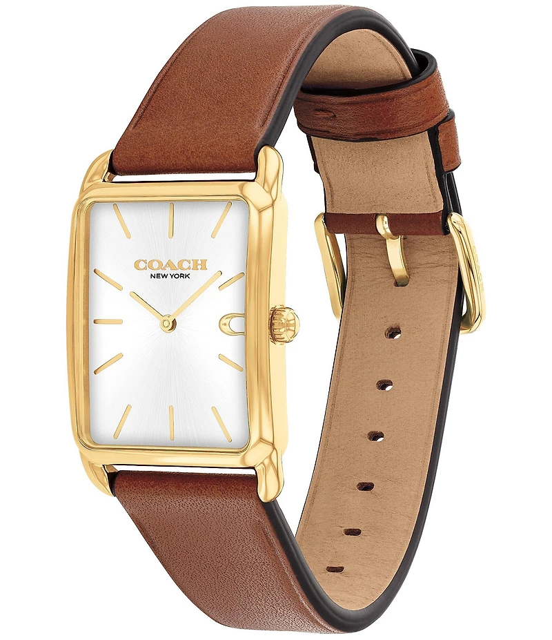 COACH Men's Elliot Quartz Analog Leather Strap Watch