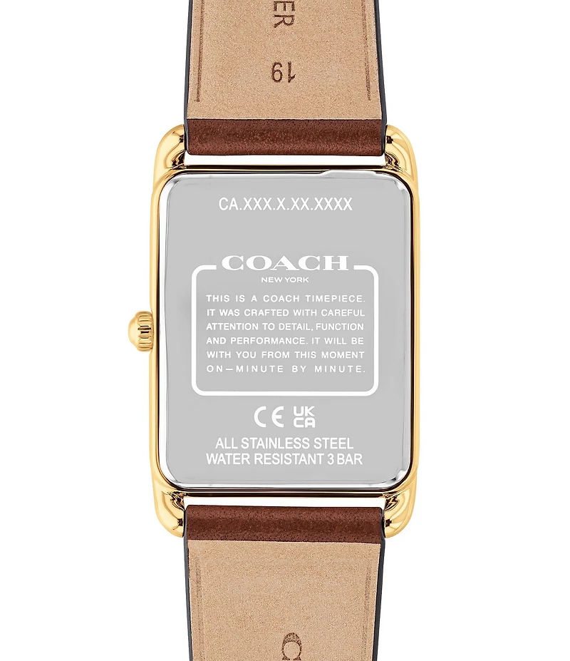 COACH Men's Elliot Quartz Analog Leather Strap Watch