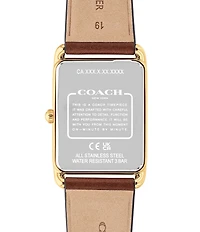 COACH Men's Elliot Quartz Analog Leather Strap Watch