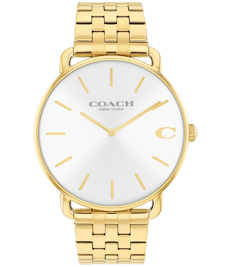 COACH Men's Elliot Quartz Analog Stainless Steel Bracelet Watch