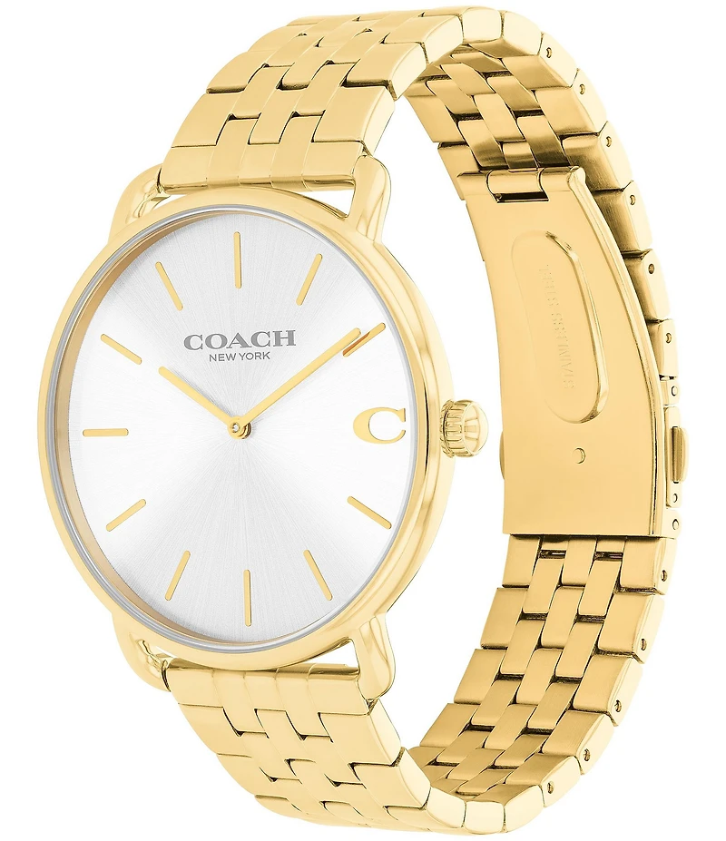 COACH Men's Elliot Quartz Analog Stainless Steel Bracelet Watch
