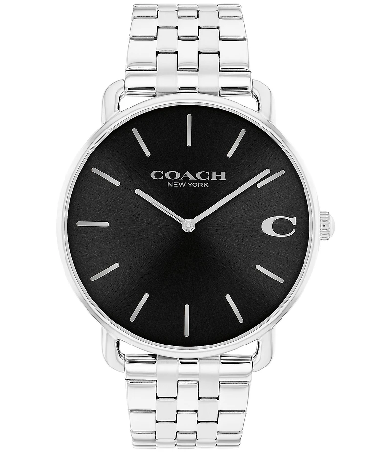 COACH Men's Elliot Quartz Analog Stainless Steel Bracelet Watch