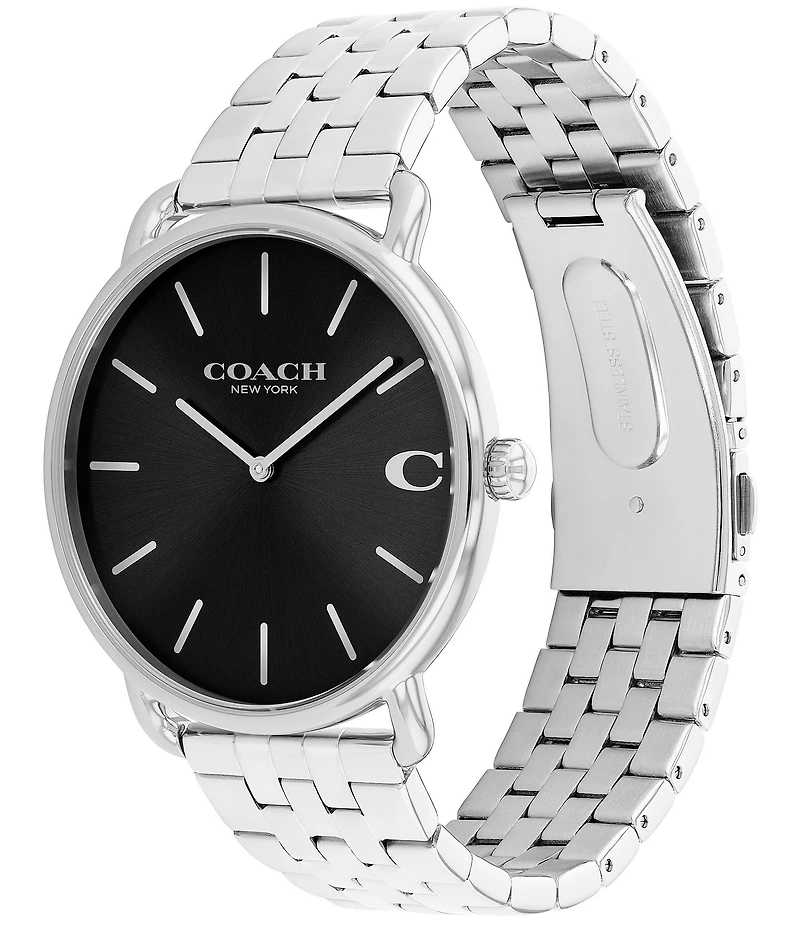 COACH Men's Elliot Quartz Analog Stainless Steel Bracelet Watch