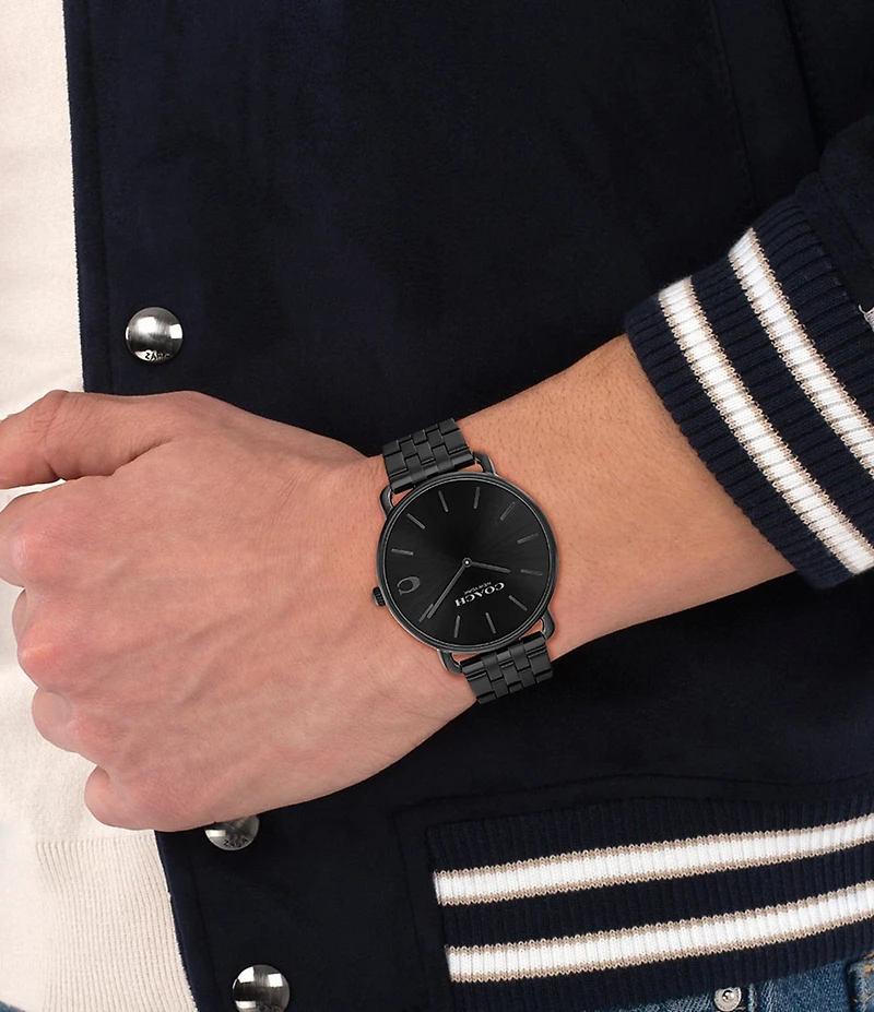 COACH Men's Elliot Quartz Analog Stainless Steel Bracelet Watch