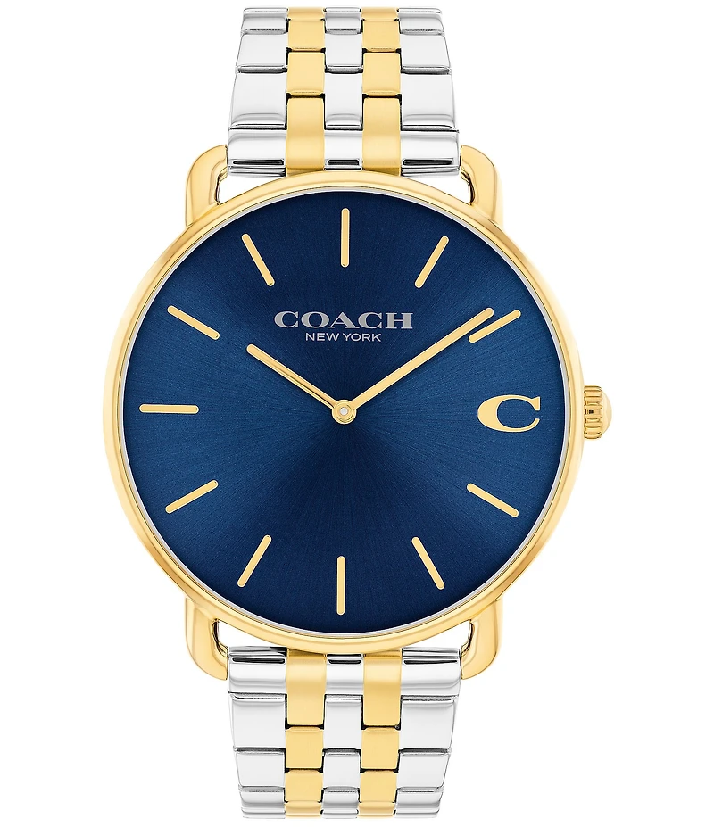 COACH Men's Elliot Quartz Analog Stainless Steel Bracelet Watch