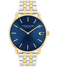COACH Men's Elliot Quartz Analog Stainless Steel Bracelet Watch
