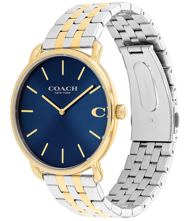 COACH Men's Elliot Quartz Analog Stainless Steel Bracelet Watch