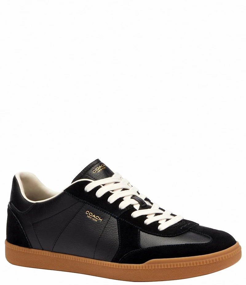 COACH Men's Ellis Leather and Suede Lace Up Sneakers