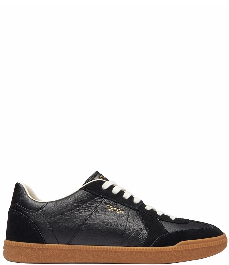 COACH Men's Ellis Leather and Suede Lace Up Sneakers