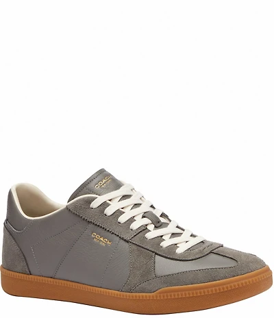 COACH Men's Ellis Leather and Suede Lace Up Sneakers