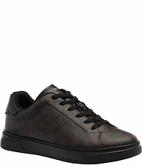 COACH Men's High Line Signature Logo Leather Sneakers