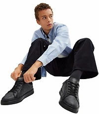 COACH Men's High Line Signature Logo Coated Canvas Sneakers