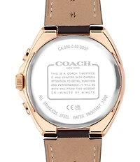 COACH Men's Jackson Quartz Chronograph Brown Leather Strap Watch