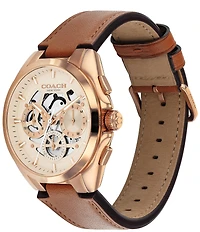 COACH Men's Jackson Quartz Chronograph Leather Strap Watch