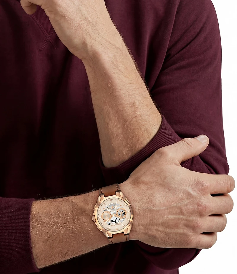 COACH Men's Jackson Quartz Chronograph Leather Strap Watch