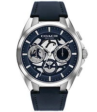 COACH Men's Jackson Quartz Chronograph Leather Strap Watch