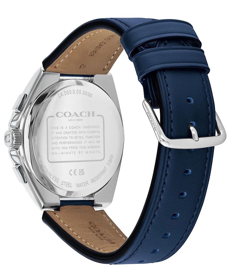 COACH Men's Jackson Quartz Chronograph Leather Strap Watch