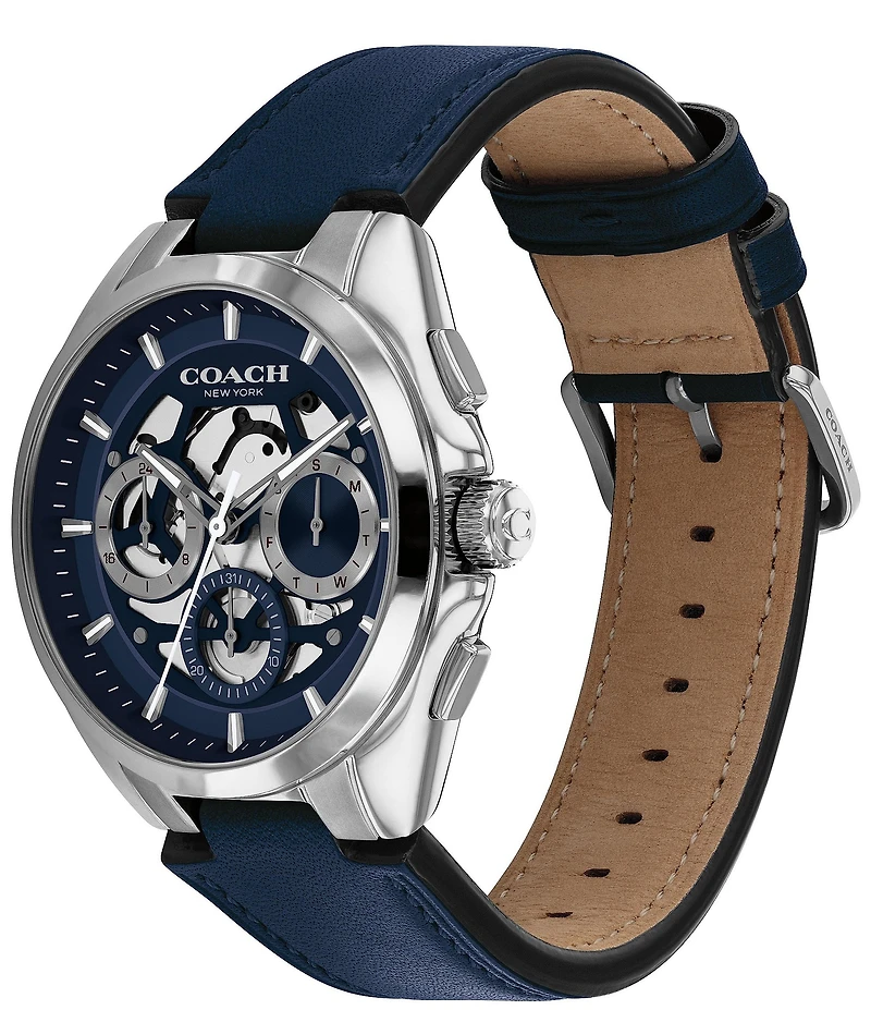 COACH Men's Jackson Quartz Chronograph Leather Strap Watch