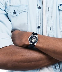 COACH Men's Jackson Quartz Chronograph Leather Strap Watch