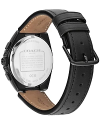 COACH Men's Jackson Quartz Chronograph Leather Strap Watch