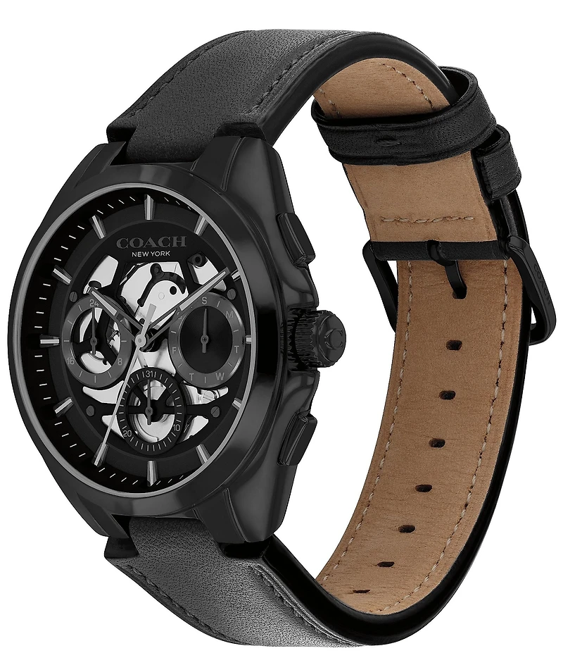 COACH Men's Jackson Quartz Chronograph Leather Strap Watch