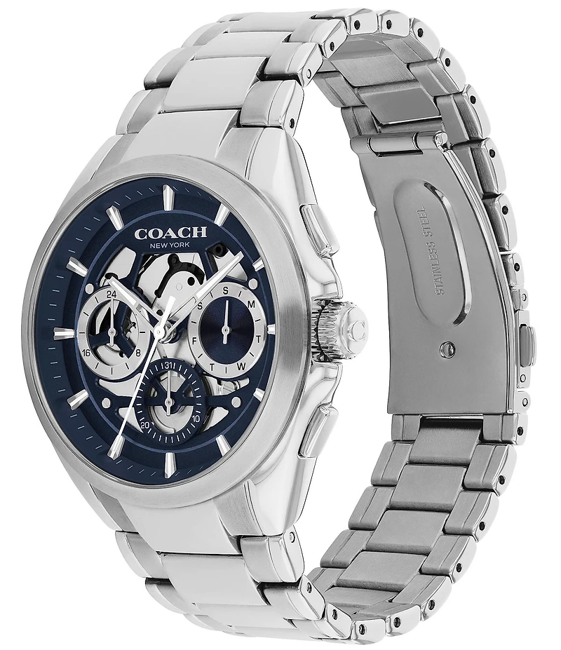 COACH Men's Jackson Quartz Chronograph Stainless Steel Bracelet Watch