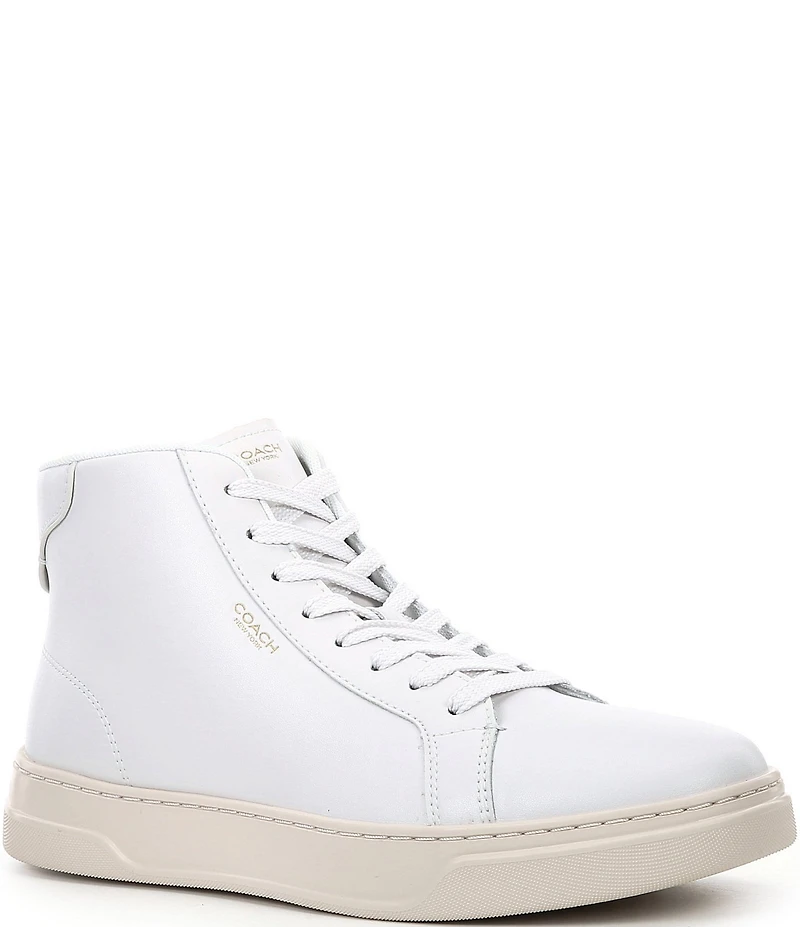 COACH Men's Low Line Leather High-Top Sneakers