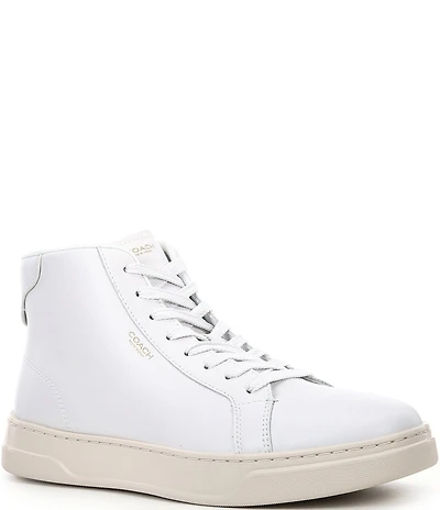 COACH Men's Low Line Leather High-Top Sneakers
