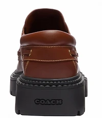 COACH Men's Leather Lug Sole Boat Shoes