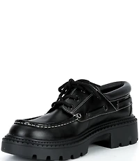 COACH Men's Leather Lug Sole Boat Shoes