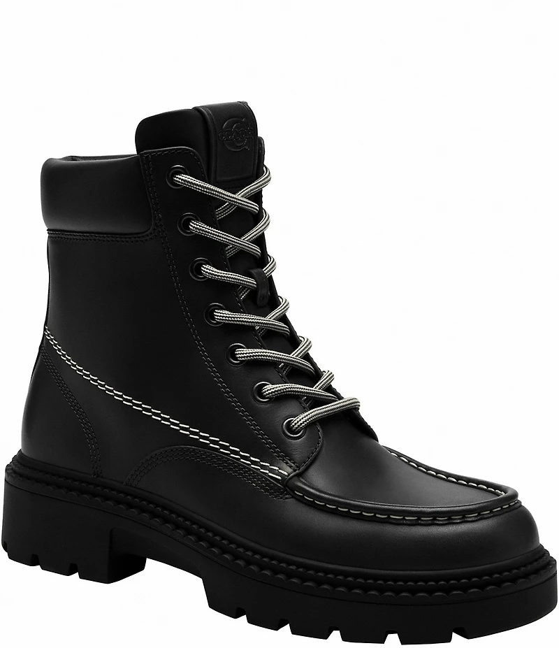 COACH Men's Lug Sole Leather Boots
