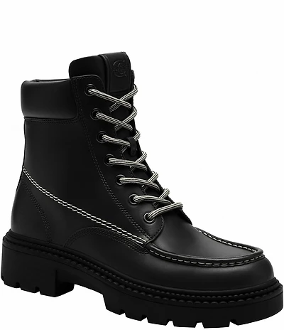 COACH Men's Lug Sole Leather Boots