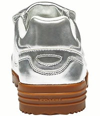 COACH Men's Match Metallic Leather Foldover Lace Up Sneakers