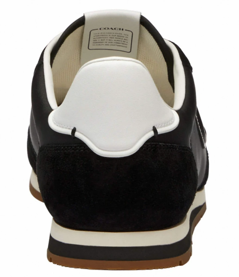 COACH Men's Nylon and Suede Logo Flat Sneakers