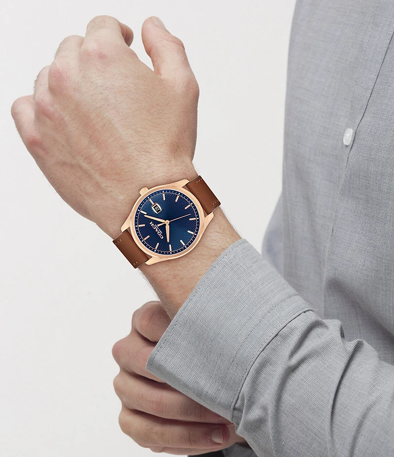 COACH Men's Oliver Quartz Analog Leather Strap Watch