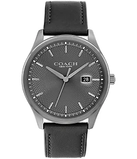 COACH Men's Oliver Quartz Analog Leather Strap Watch